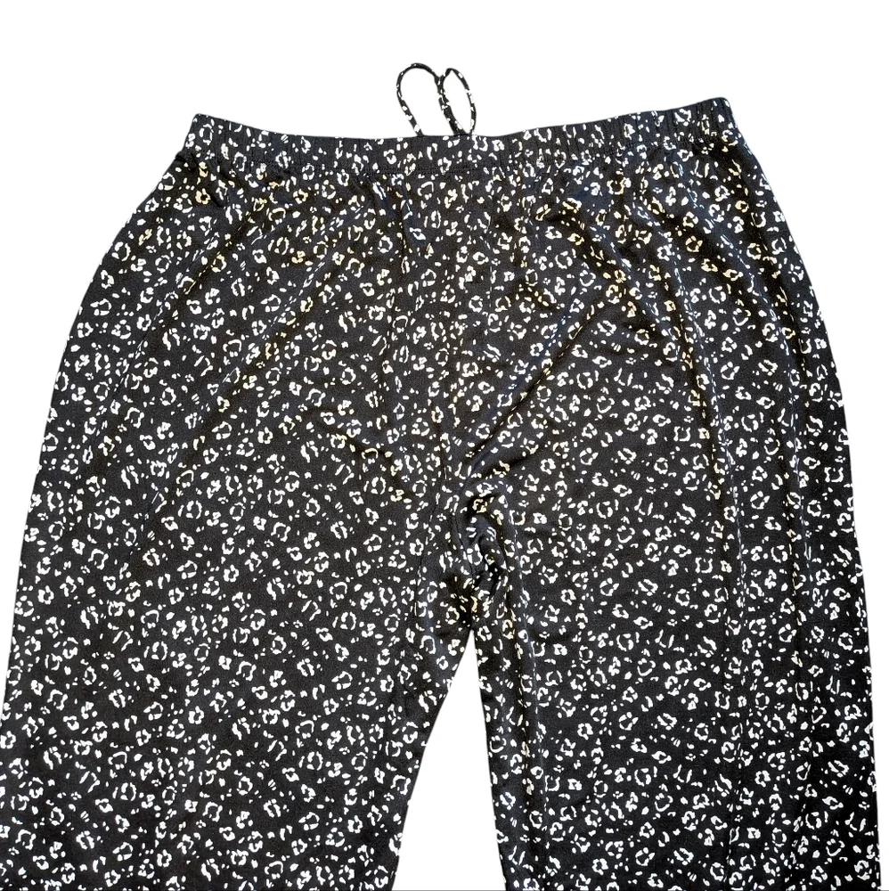 Love Ryan Womens Plus Size 2X Pull On Pants Black Leopard Wide Leg Festival - Picture 6 of 7